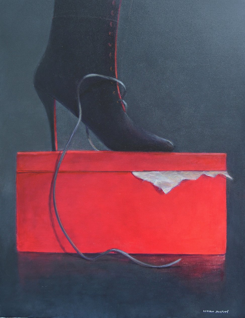 Boot on a Red Box by Lincoln Seligman