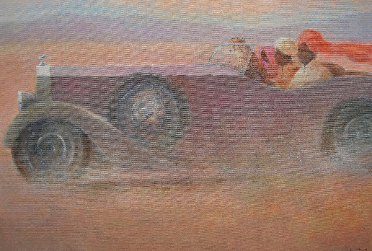 Three + Cheetah in a Rolls by Lincoln Seligman