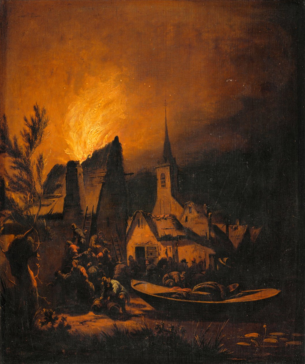 Fire in a Village by Lionel Hamilton Renwick