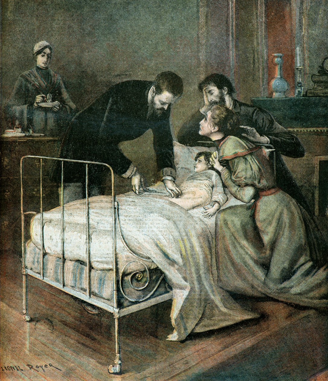 Doctor Emile Roux Vaccinating a Child by Lionel Noel Royer