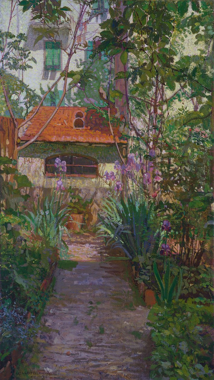The Triptych or Garden in Bloom (side panel) by Llewelyn Lloyd