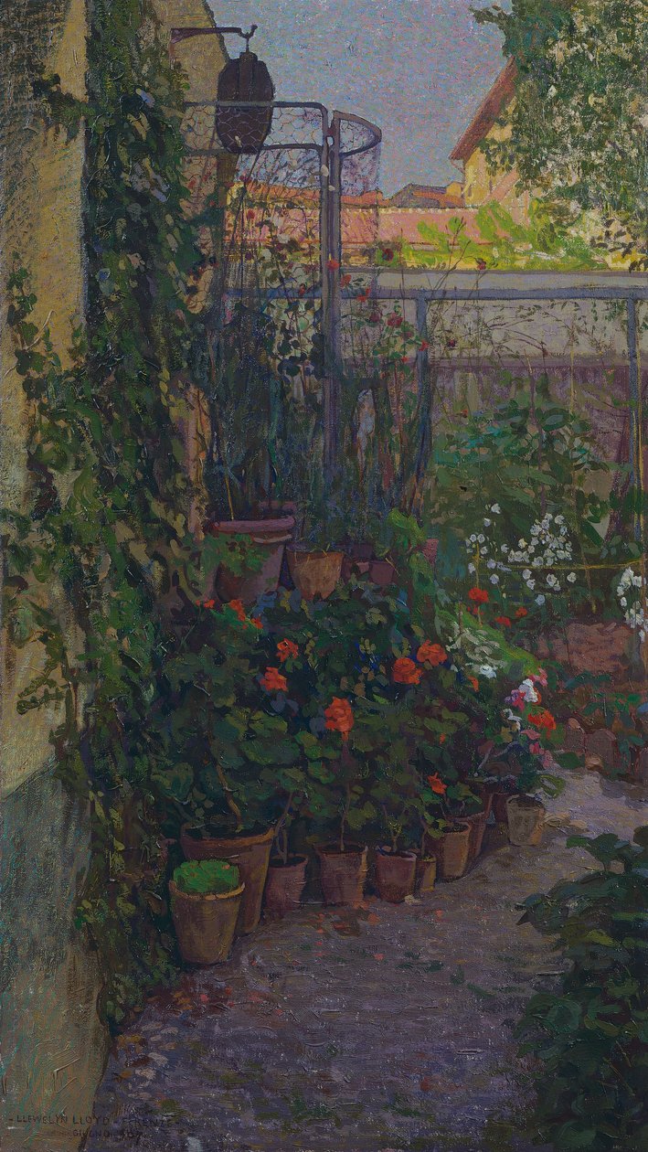 The triptych or garden in bloom (side panel) by Llewelyn Lloyd