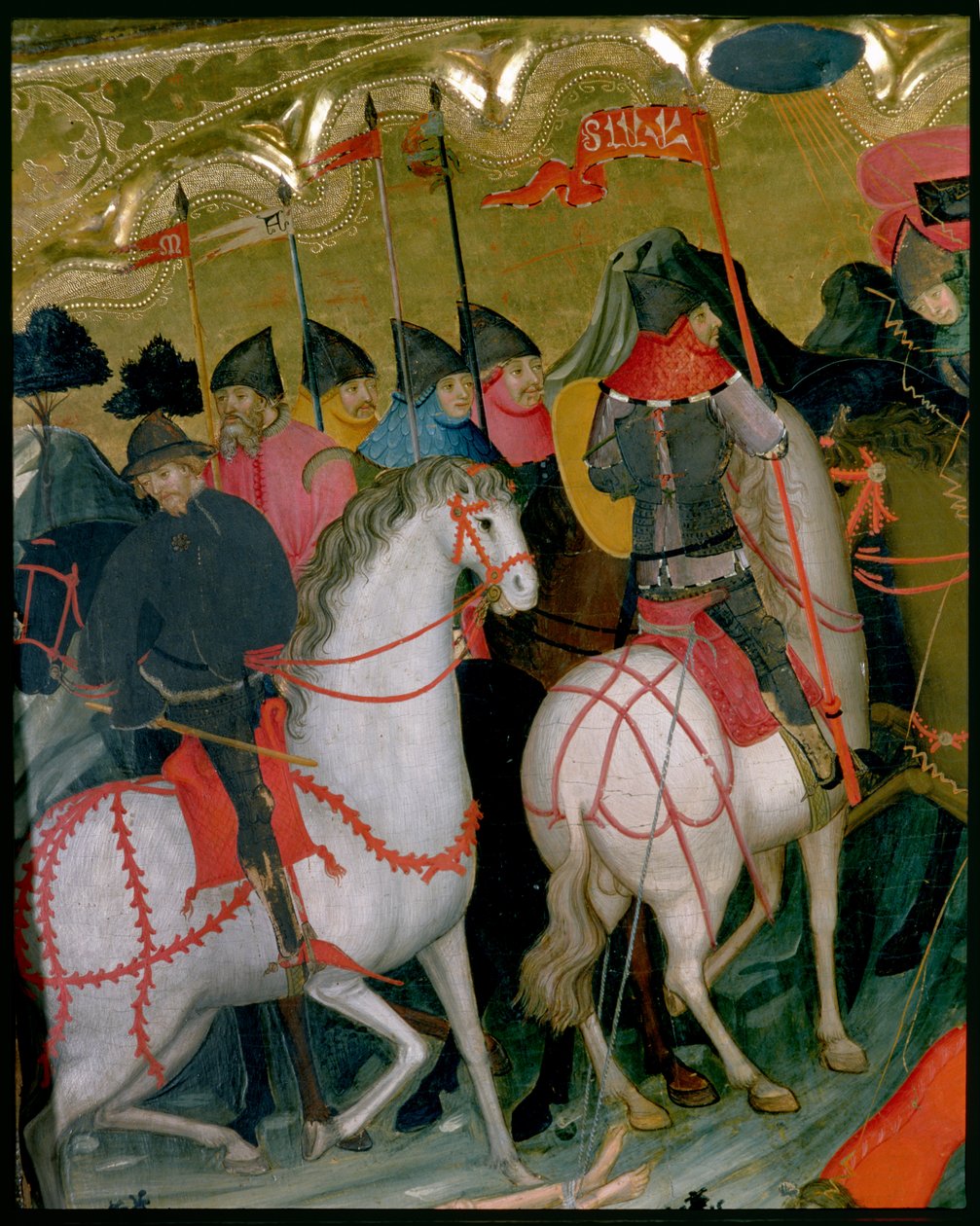 Mounted soldiers (detail) by Lluís Borrassà