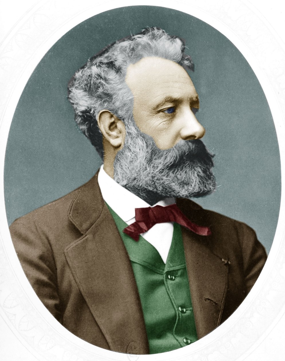 Jules Verne, French novelist, here in 1877 by Lock and Whitfield