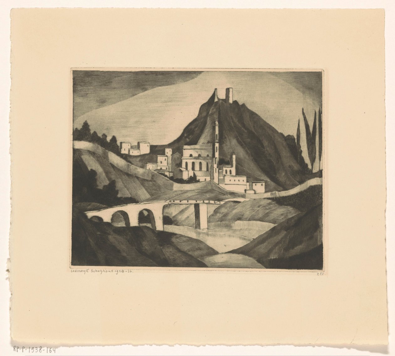 Corte I by Lodewijk Schelfhout (signed by artist)