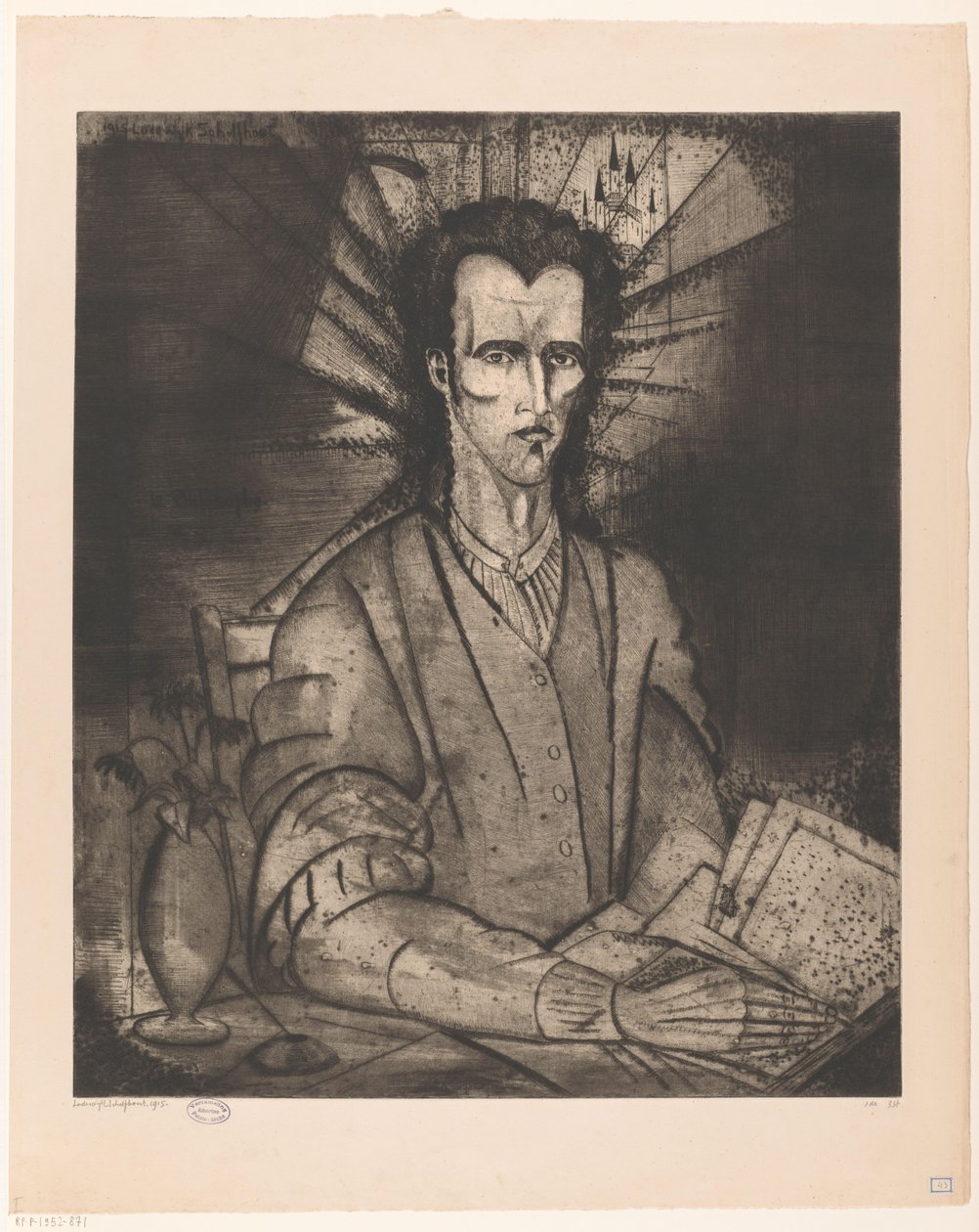 Philosopher by Lodewijk Schelfhout (signed by artist)