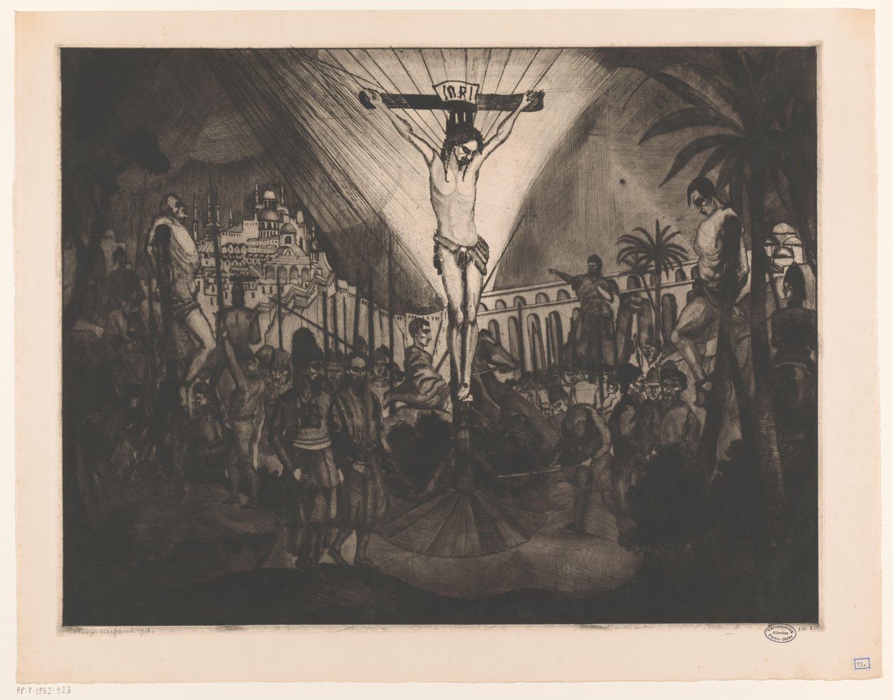 Golgotha II by Lodewijk Schelfhout (signed by artist)