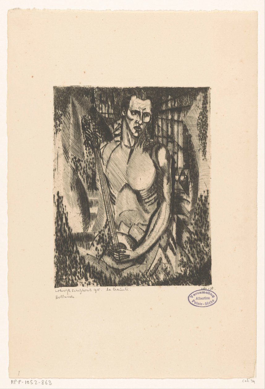 Musician by Lodewijk Schelfhout (signed by artist)