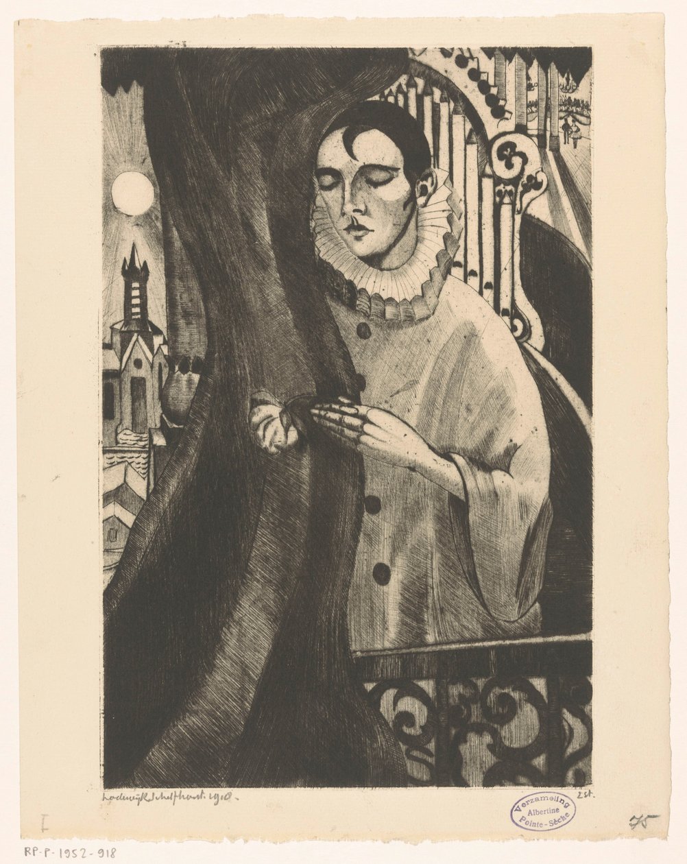 Pierrot II by Lodewijk Schelfhout (signed by artist)