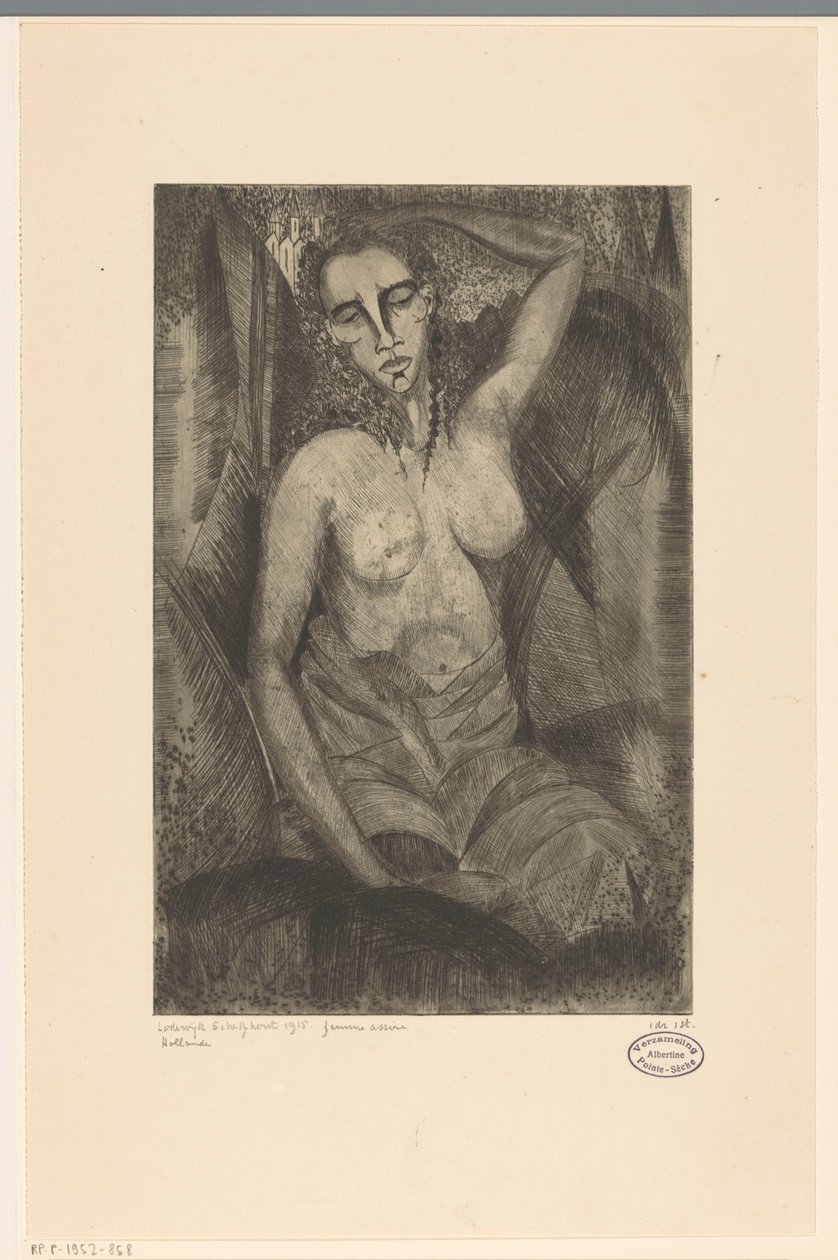 Seated Woman by Lodewijk Schelfhout (signed by artist)