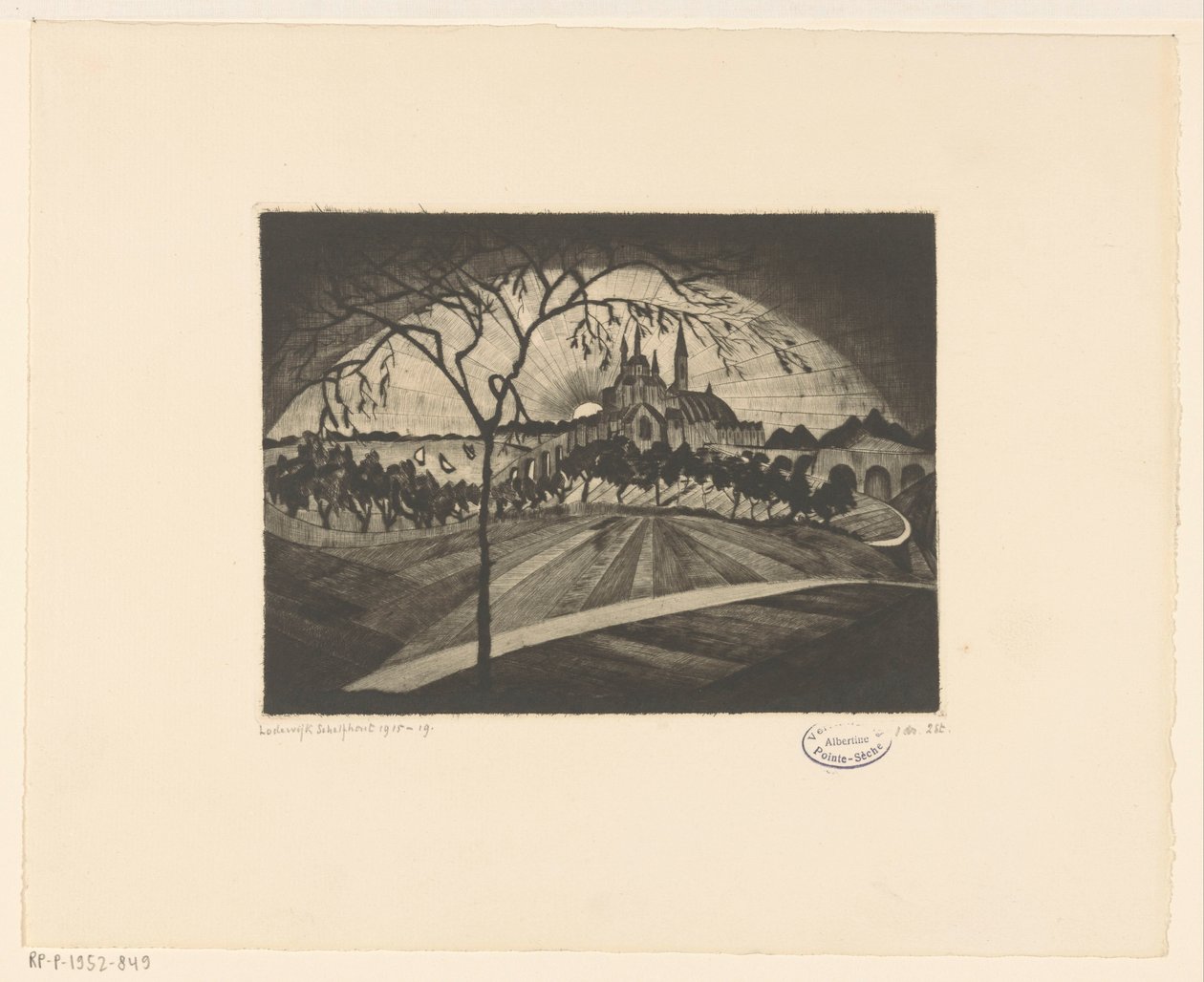 Sunset by Lodewijk Schelfhout (signed by artist)