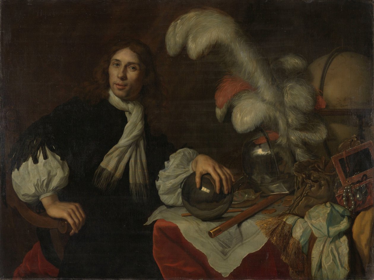 Posthumous Portrait of Aucke Stellingwerff, Admiral of Friesland, Killed in 1665 at Lowestoft by a Cannonball by Lodewijk van der Helst