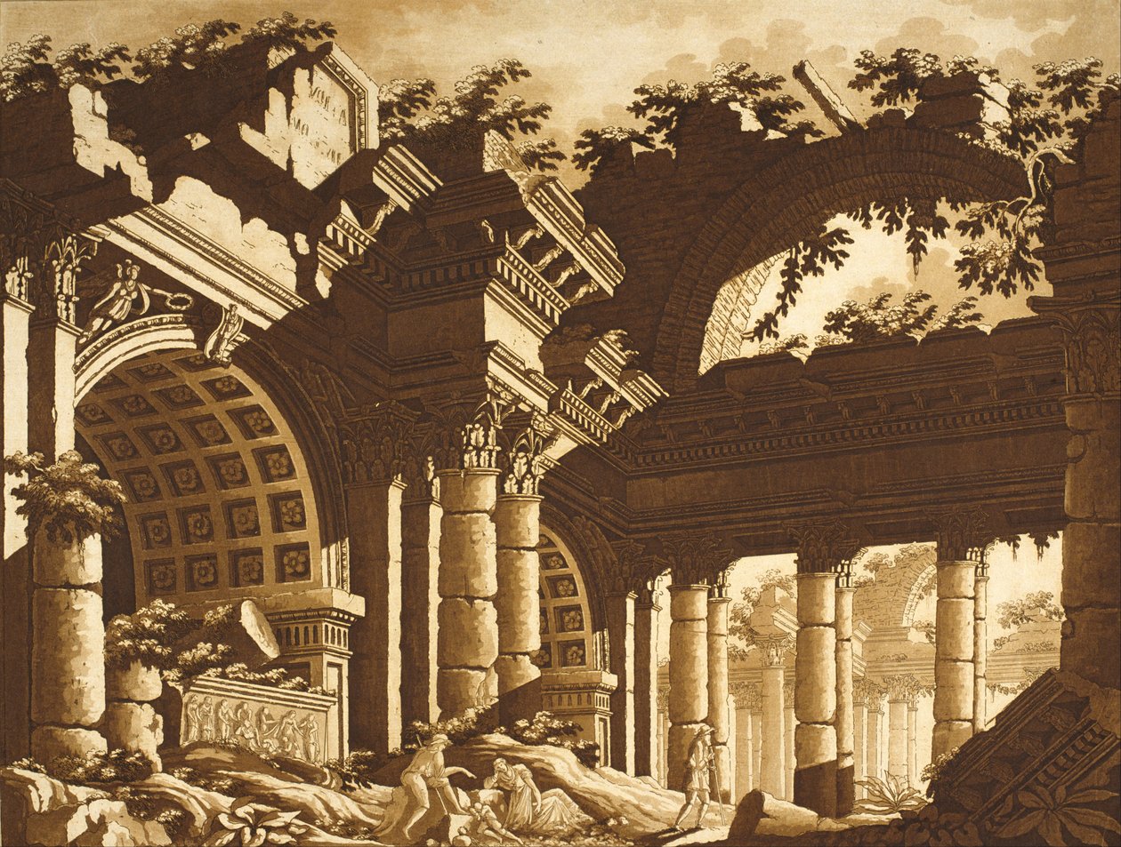 Ruins of a Temple by Lodovico Pozzetti