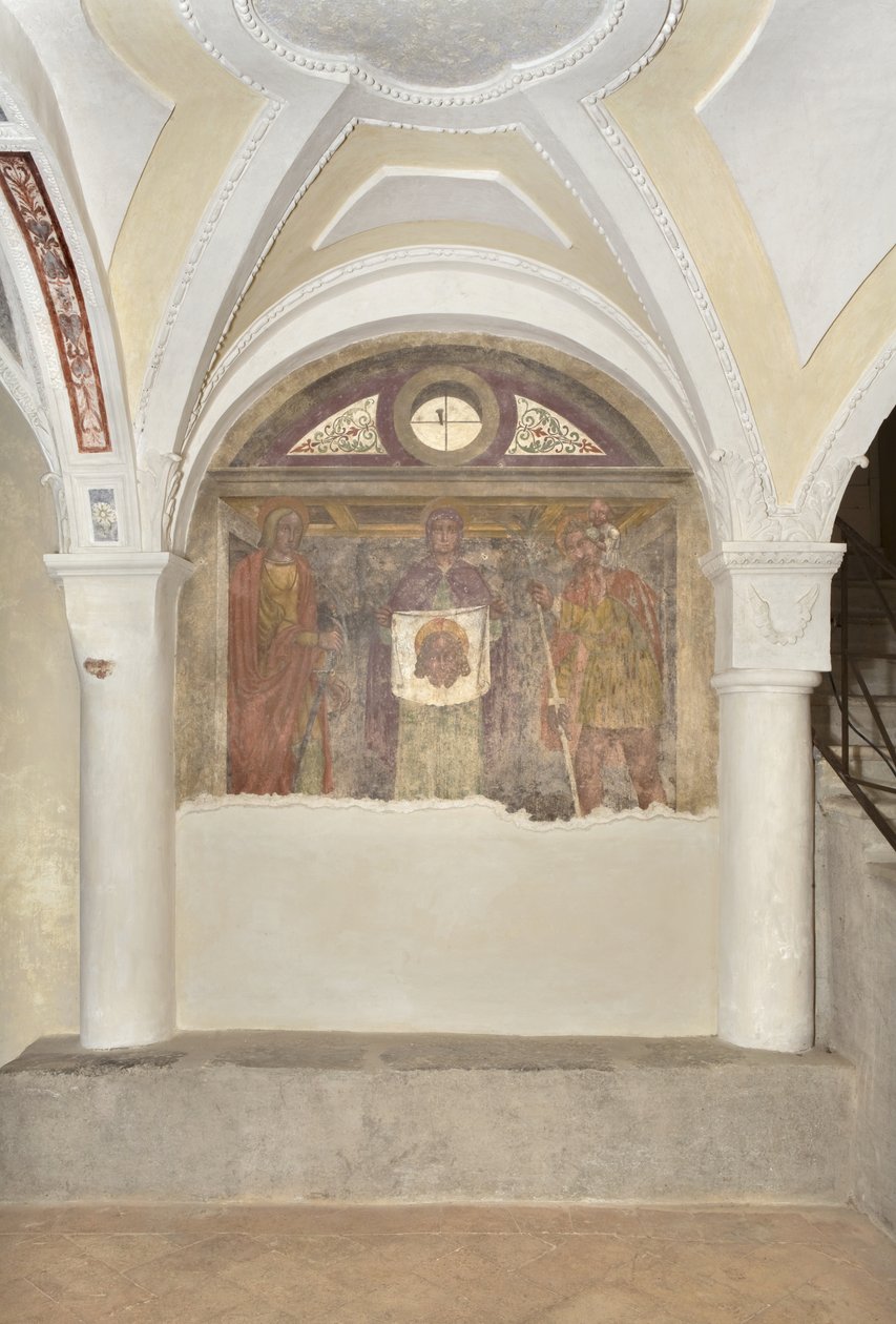 Veronica Between Saint Christopher and the Holy Knight by Lombard School