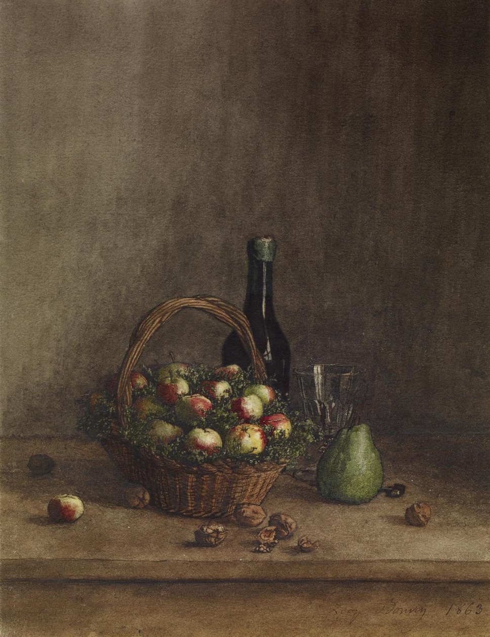Still Life with Wine and Fruit by Léon Bonvin
