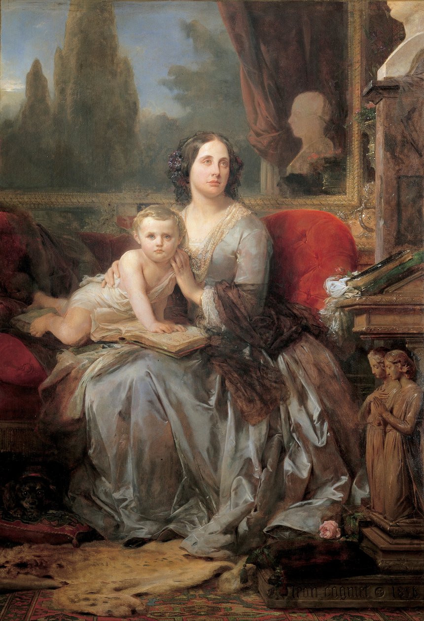 Maria Brignole-Sale, Duchess of Galliera, with Her Son Filippo by Léon Cogniet