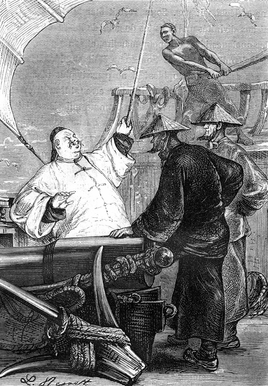 Drawing by Leon Benett, from Jules Verne