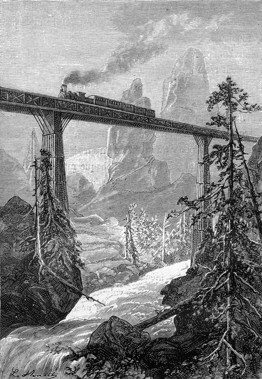 Drawing by Leon Benett, from the Book of Jules Verne 