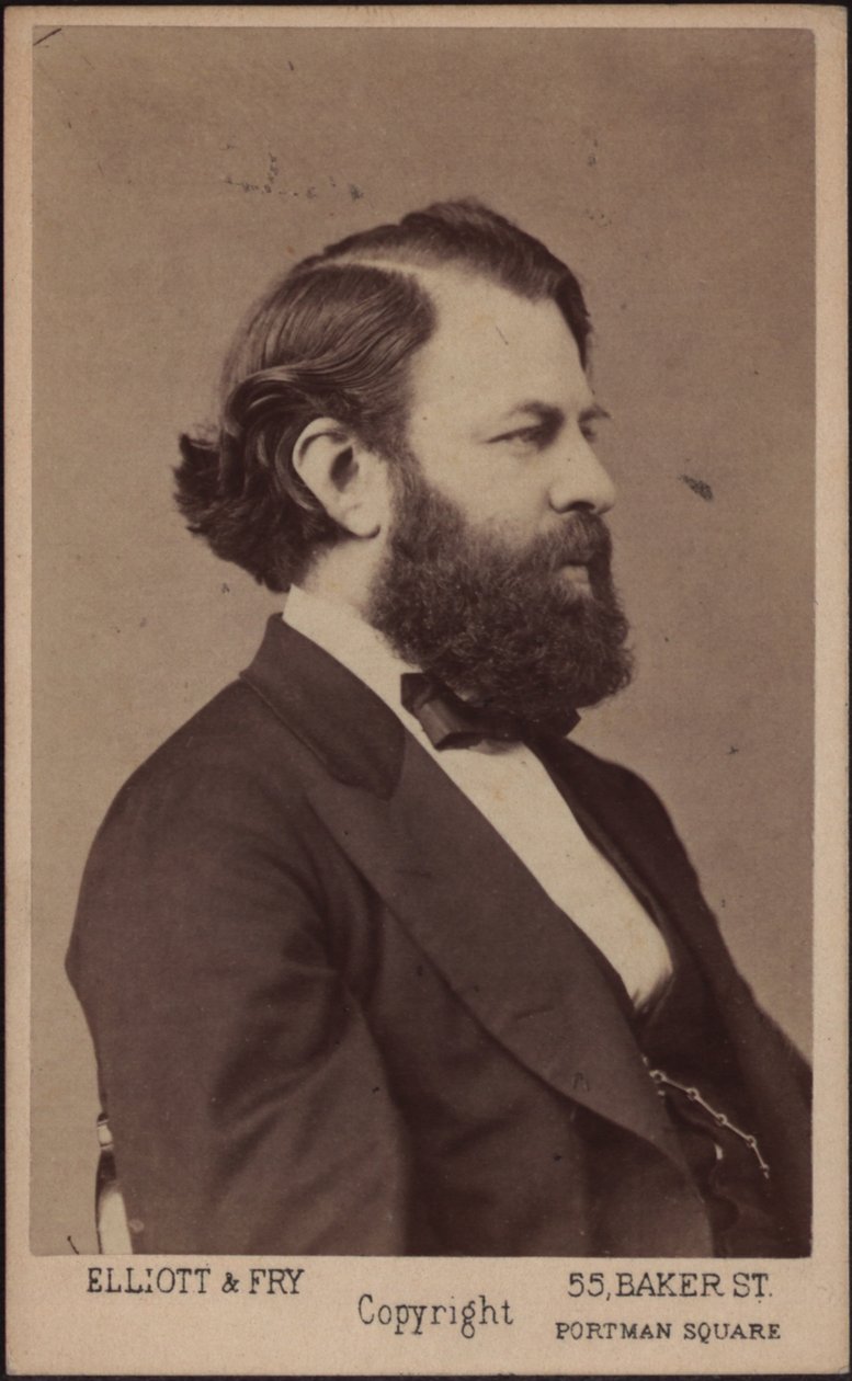 Portrait of the Violinist and Composer Joseph Joachim by London . Photo studio Elliott and