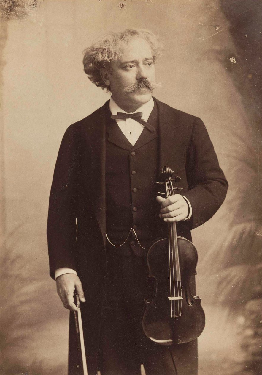 Portrait of the Violinist and Composer Pablo de Sarasate by London . Photo studio Elliott and