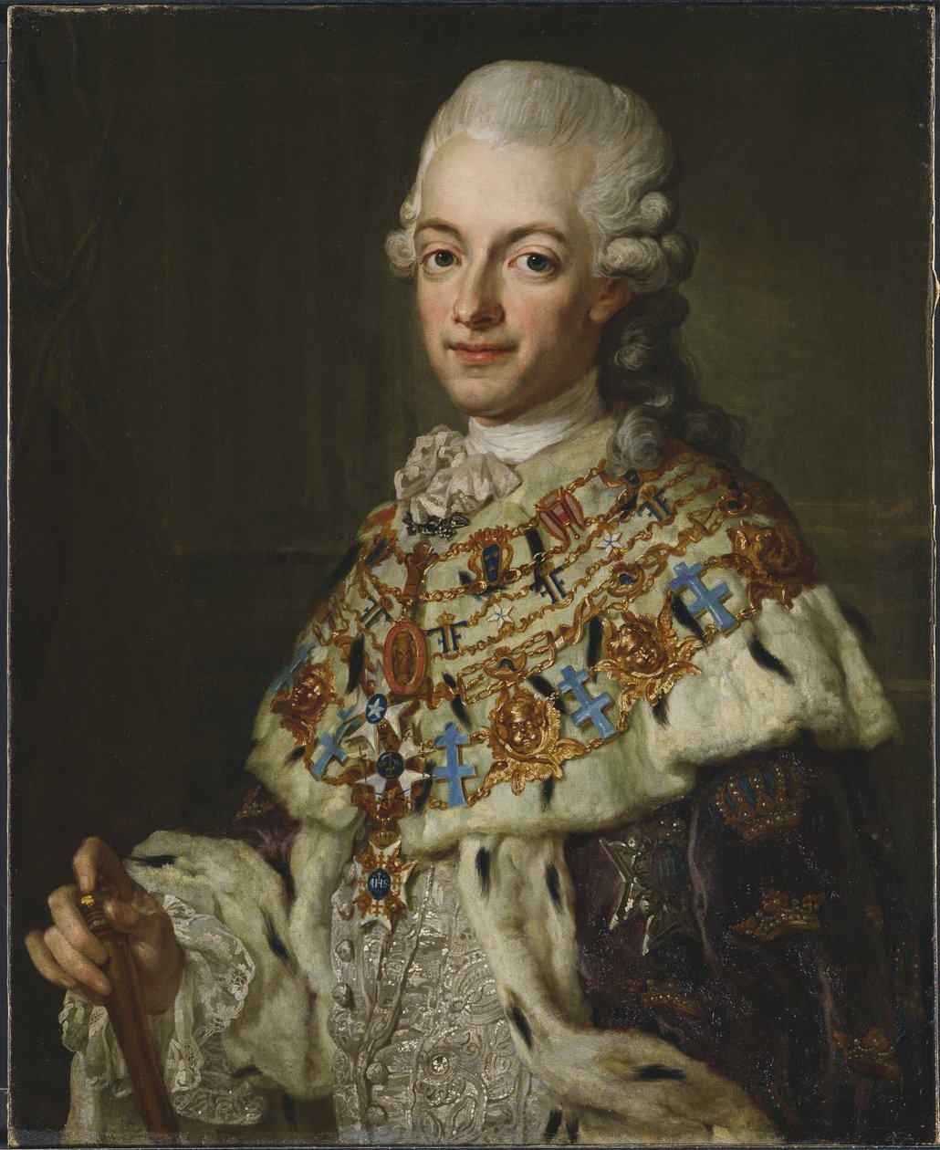 Portrait of King Gustav III of Sweden by Lorens the Younger Pasch