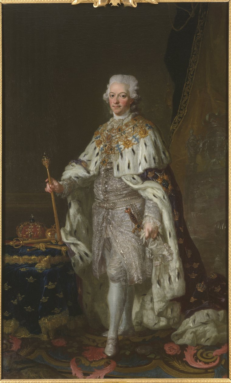 Portrait of King Gustav III of Sweden by Lorens the Younger Pasch