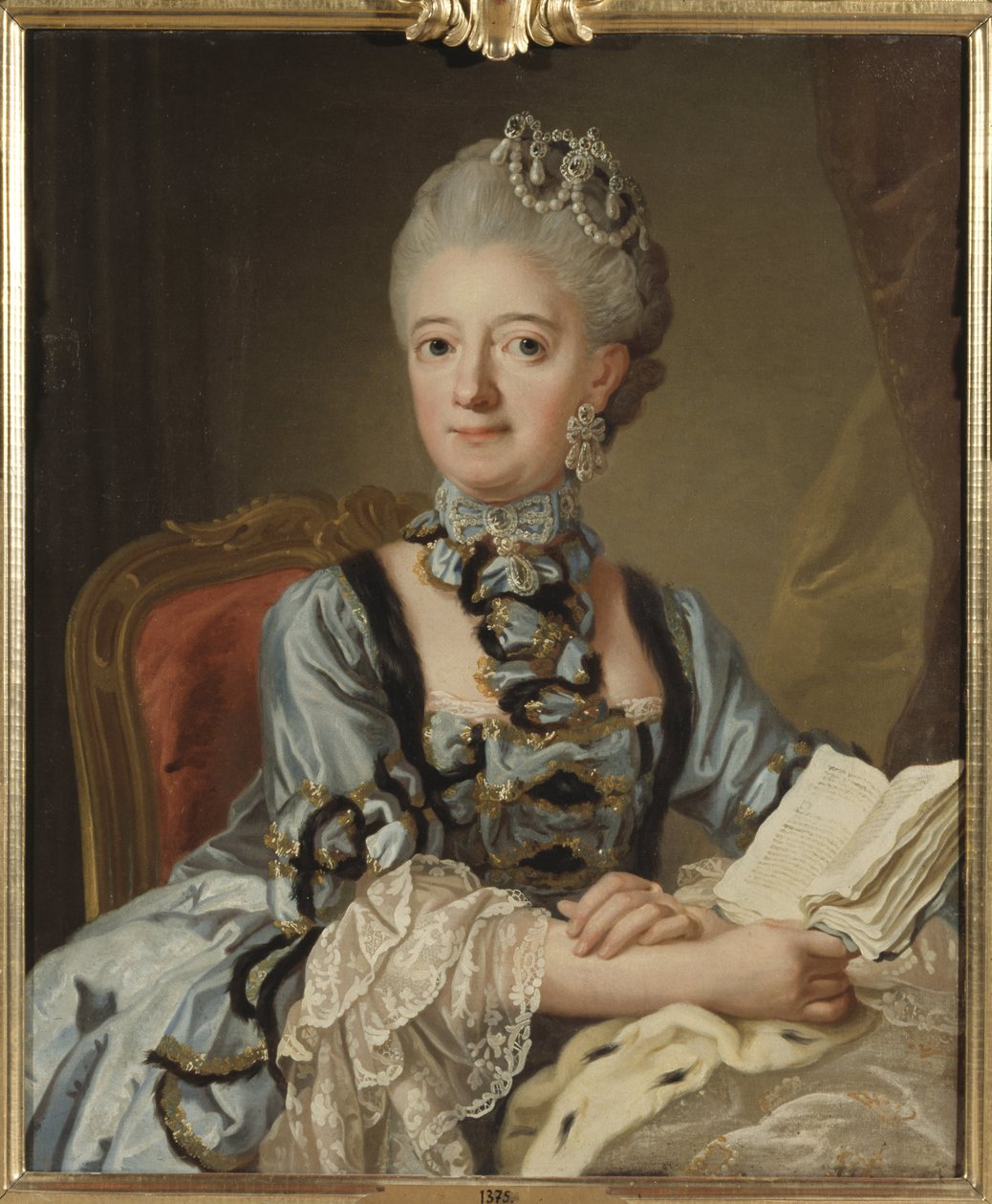 Louise Ulrique de Prusse, reine de Suede et Finlande - Portrait of Louisa Ulrika of Prussia (1720-1782), Queen of Sweden, by Pasch, Lorenz, the Younger (1733-1805). Oil on canvas by Lorens the Younger Pasch