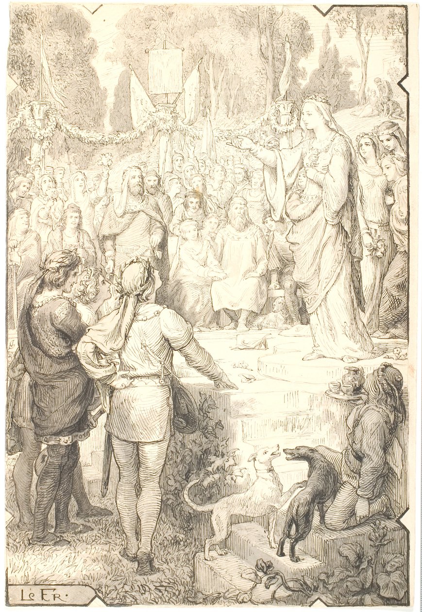 The Court of Love in Narbonne by Lorenz Frølich