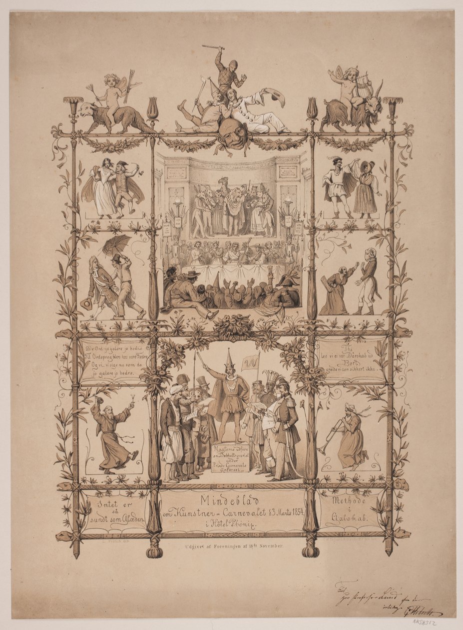 Memorial of the Artist Carnival on March 3, 1854 by Lorenz Frølich