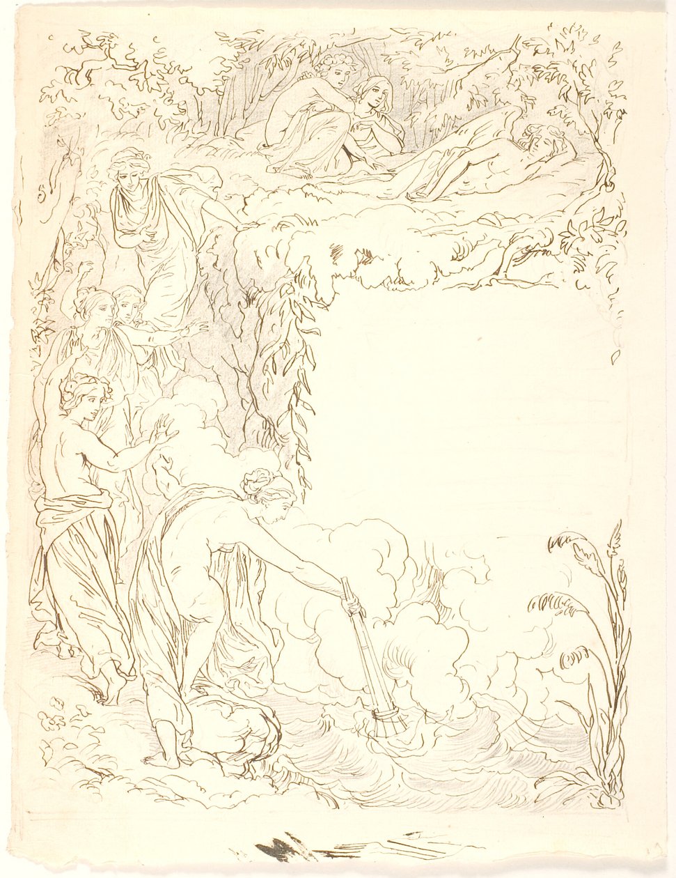 The Nymphs Find Eros Sleeping and Try to Extinguish Eros