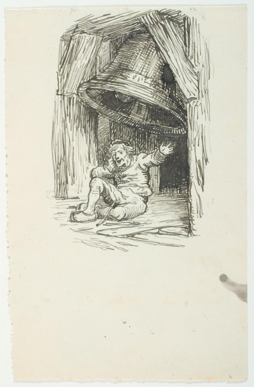Draft for Klokkedybet by Lorenz Frølich