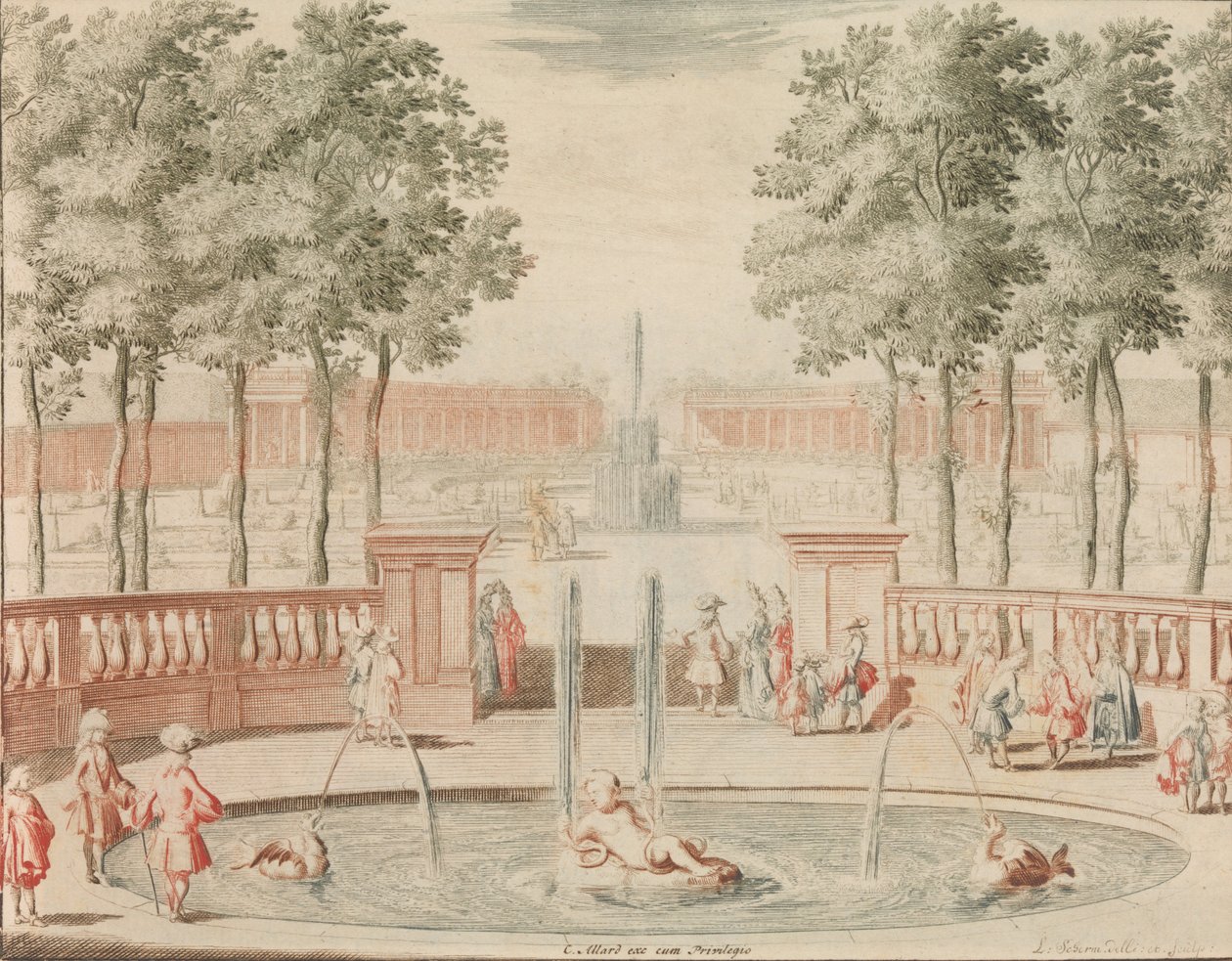 The Fountain of Hercules, with the Great Leap, for the Amphitheater, in: Scene by Lorenz Scherm
