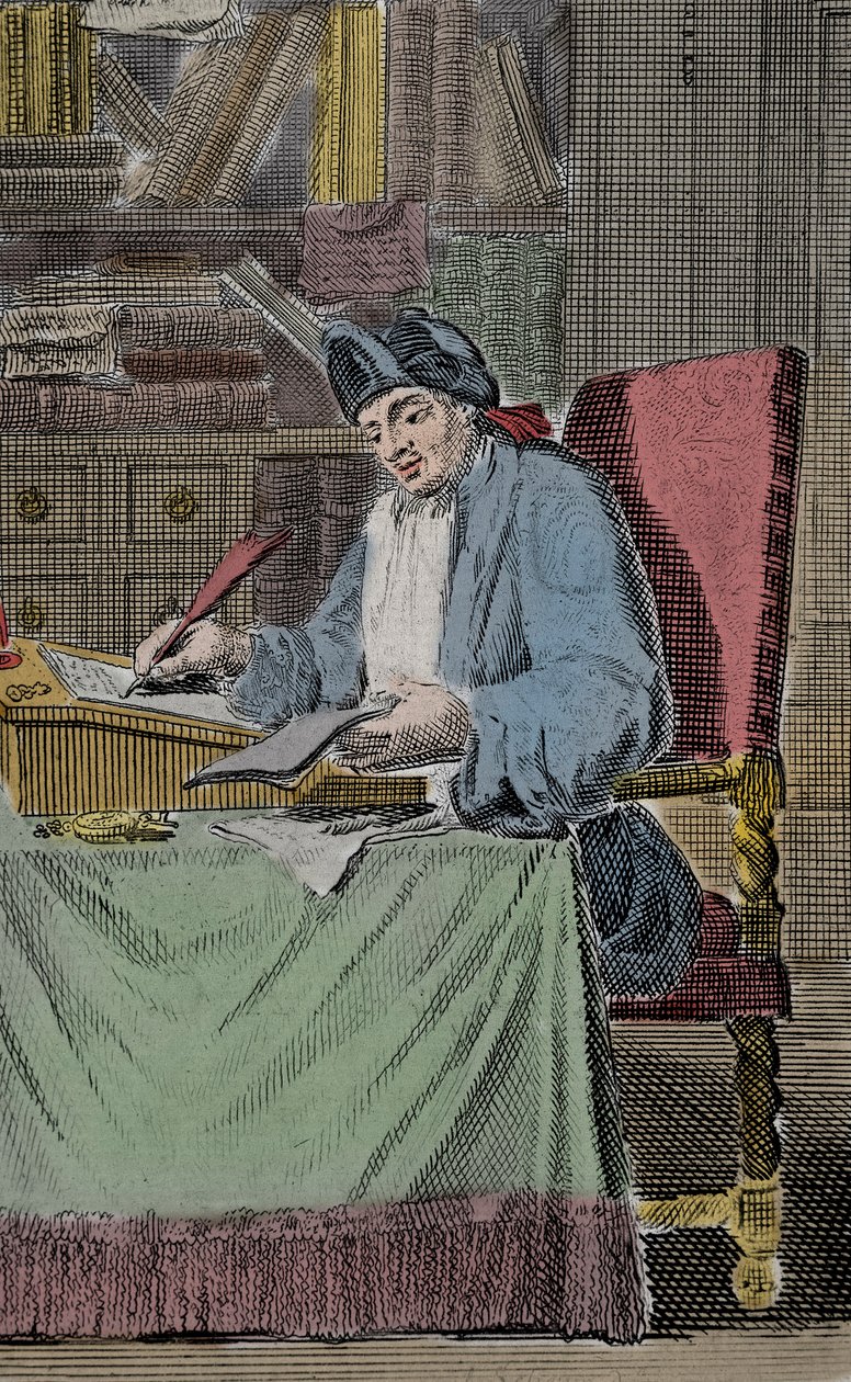 Portrait of Hercules Savinien Cyrano de Bergerac, French writer by Lorenz Scherm