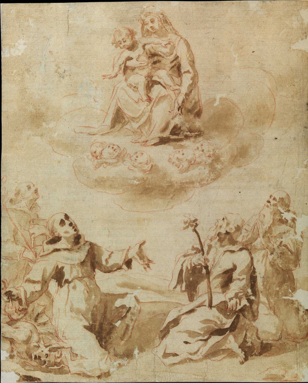 Madonna and Child Adored by Four Saints by Lorenzo Sabbatini