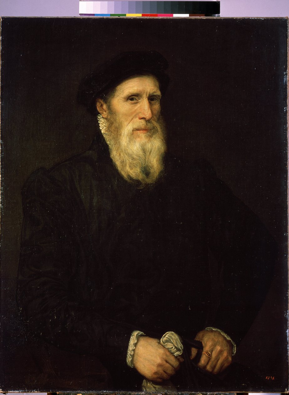 Portrait of an old man by Lorenzo (attr. to) Lotto