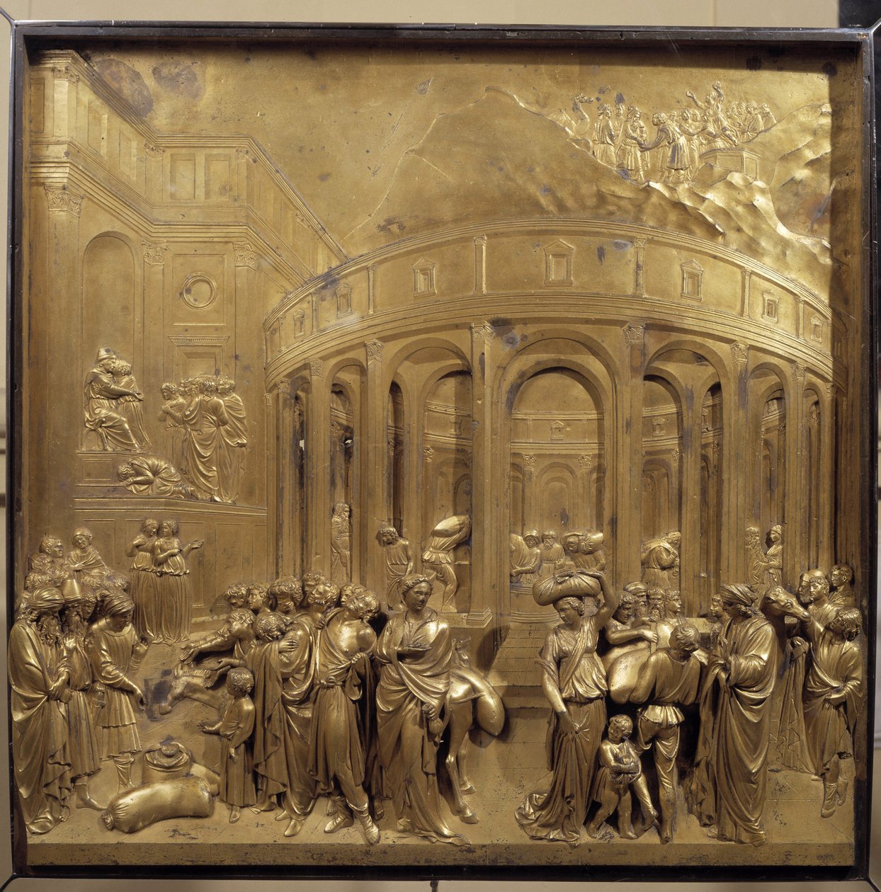 Life of Joseph: The Harvest of Wheat (original panel of the door of Paradise) by Lorenzo Ghiberti