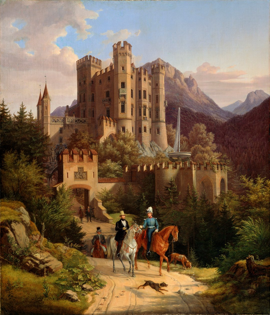 The Crown Prince Maximilian riding in Hohenschwangau, 1838-1839 by Lorenzo II Quaglio