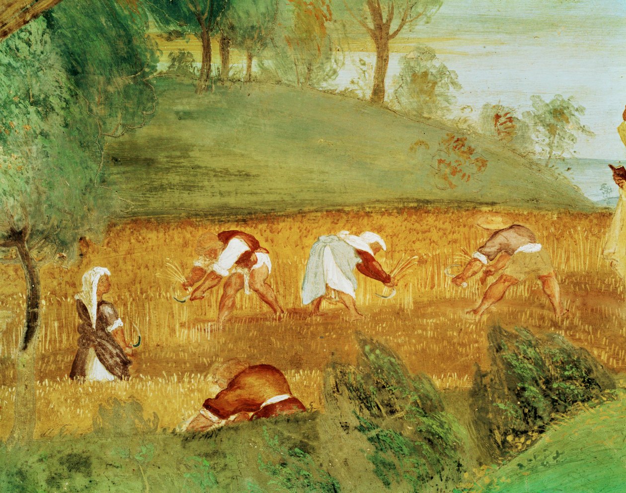 Left Side of the Capella Suardi, Church Santa Barbara in Bergamo by Lorenzo Lotto