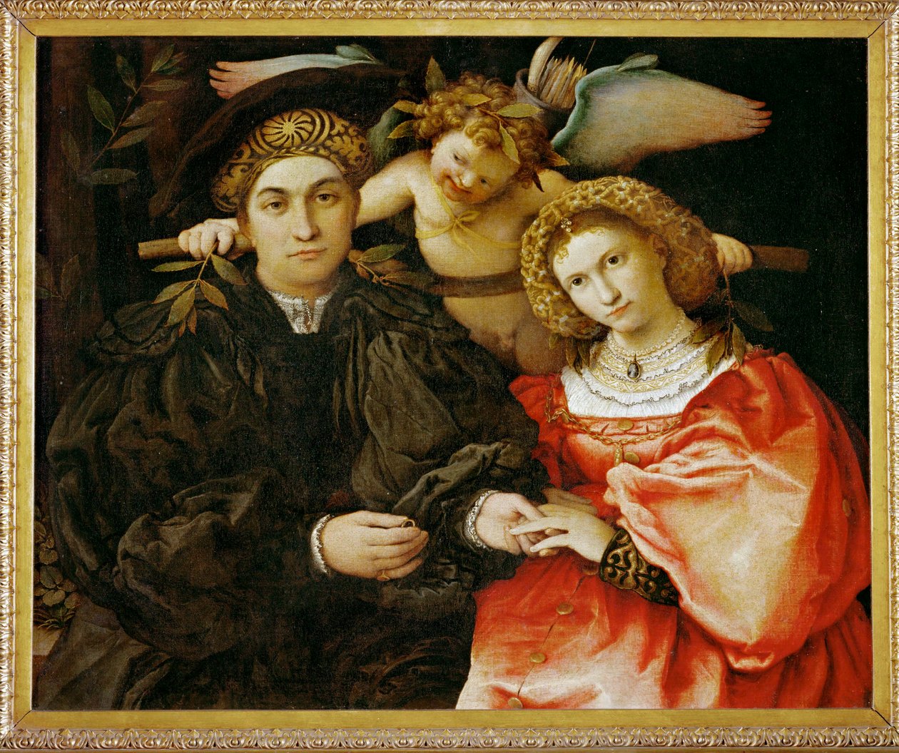 Master Marsilio and His Wife by Lorenzo Lotto