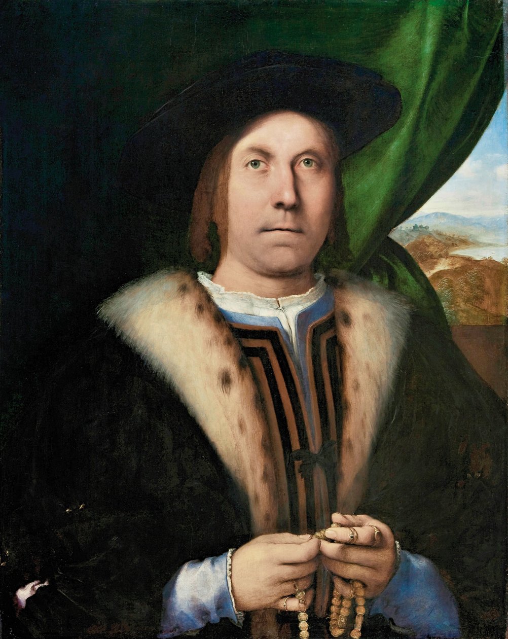 Portrait of a Man with a Rosary, ca 1515-1520 by Lorenzo Lotto
