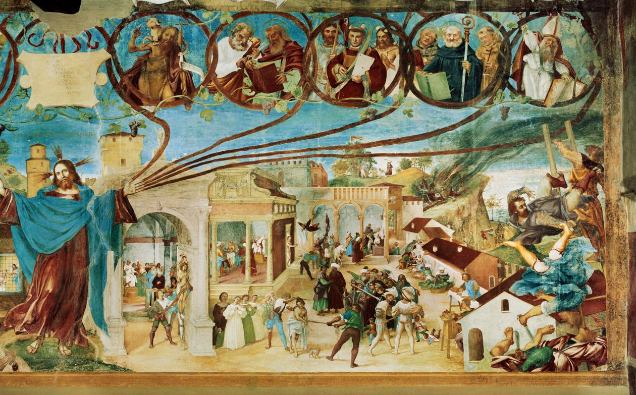 Right Side of the Capella Suardi, Church Santa Barbara by Lorenzo Lotto