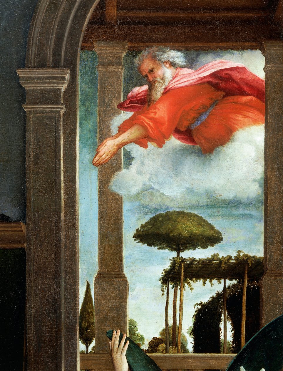 The Eternal Father (detail) by Lorenzo Lotto