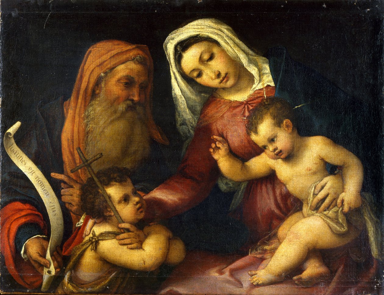 The Virgin and Child with Saints Zacharias and John the Baptist by Lorenzo Lotto