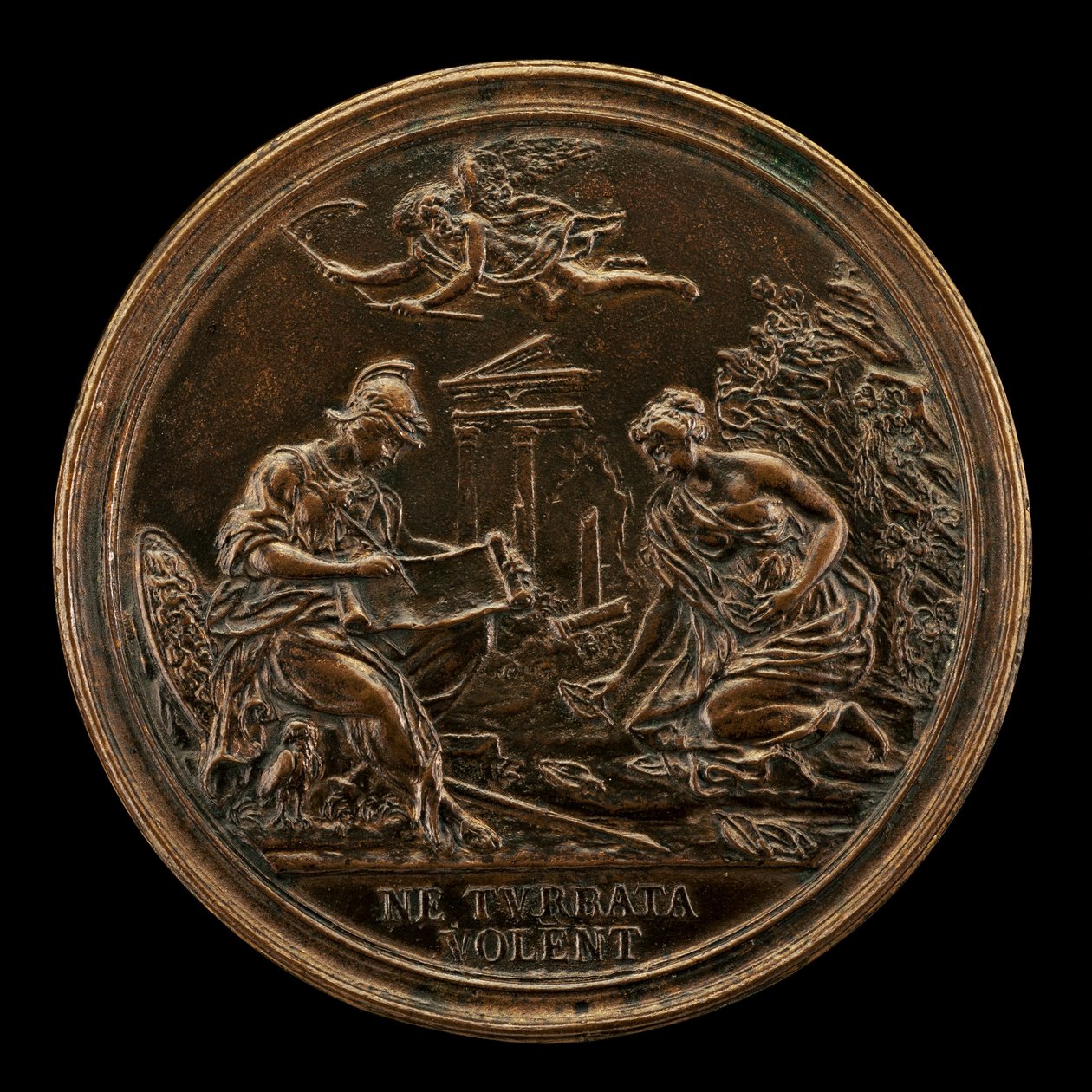 Allegory with Minerva, Time, and a Sybil [reverse], 1725 by Lorenzo Maria Weber