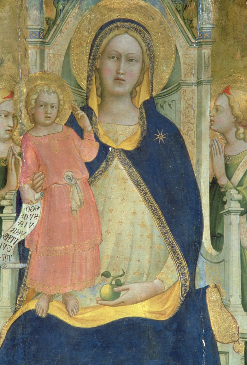 Madonna and Child Enthroned with Saints (detail) by Lorenzo Monaco