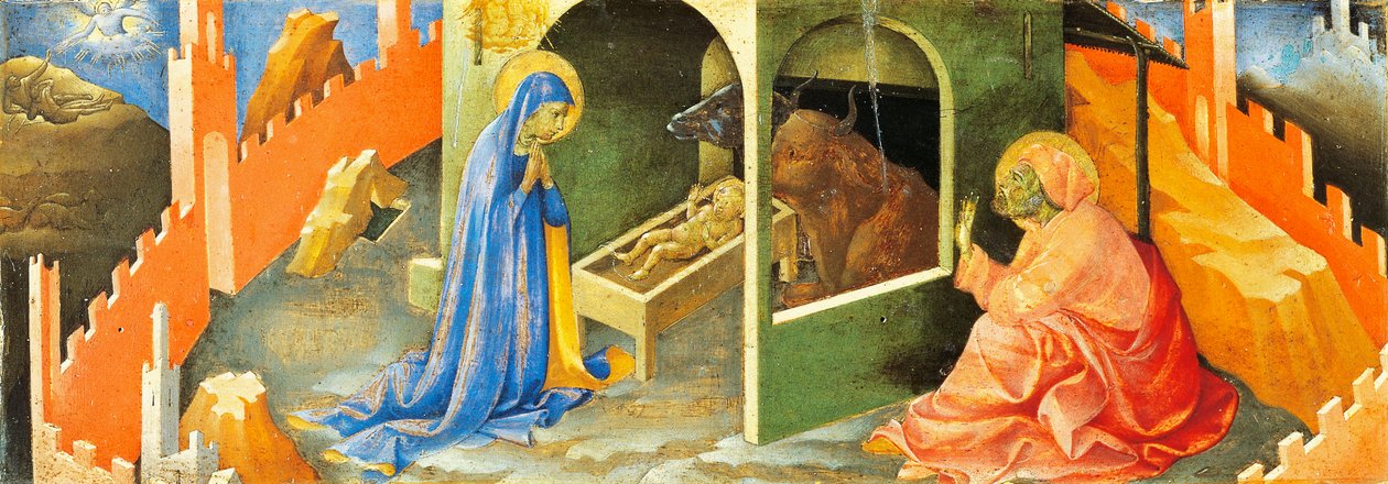 Nativity of Jesus, section of predella, by Lorenzo Monaco by Lorenzo Monaco