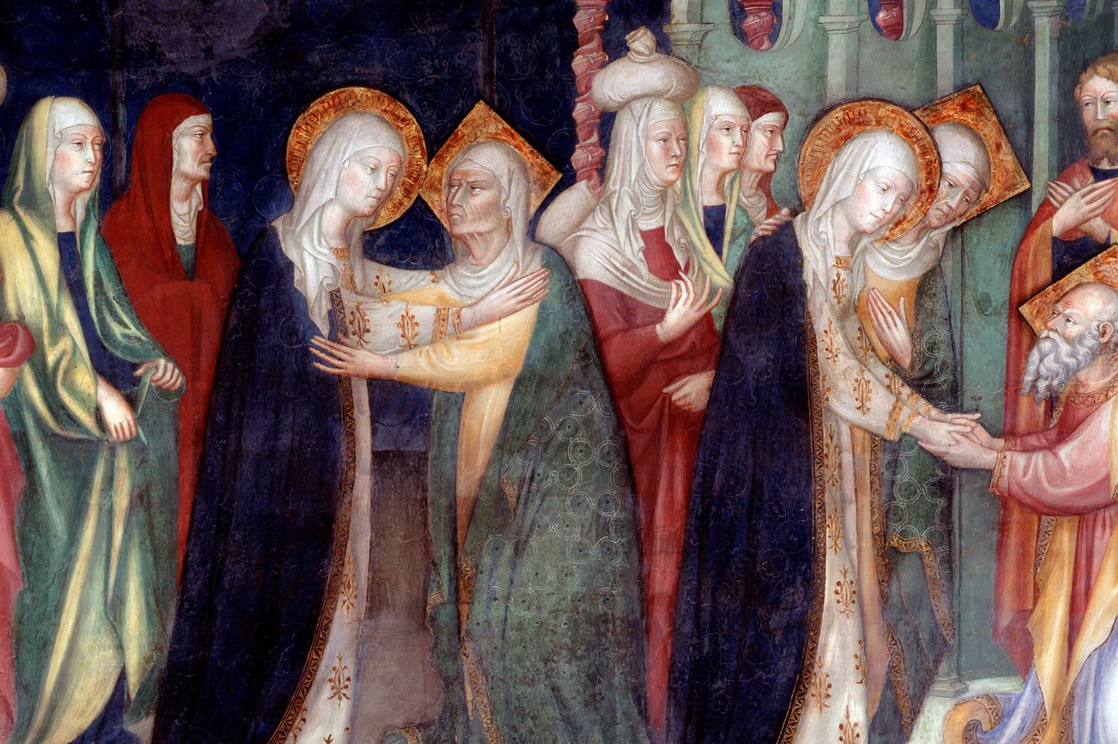 The Visitation of Mary to St Elizabeth (detail) by Lorenzo Salimbeni