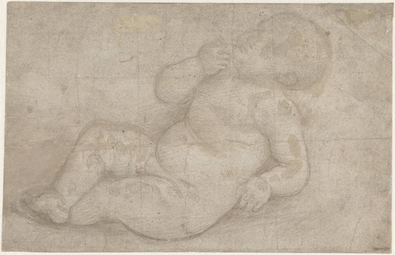 Study for a Reclining Christ Child by Lorenzo di Credi (attributed to)