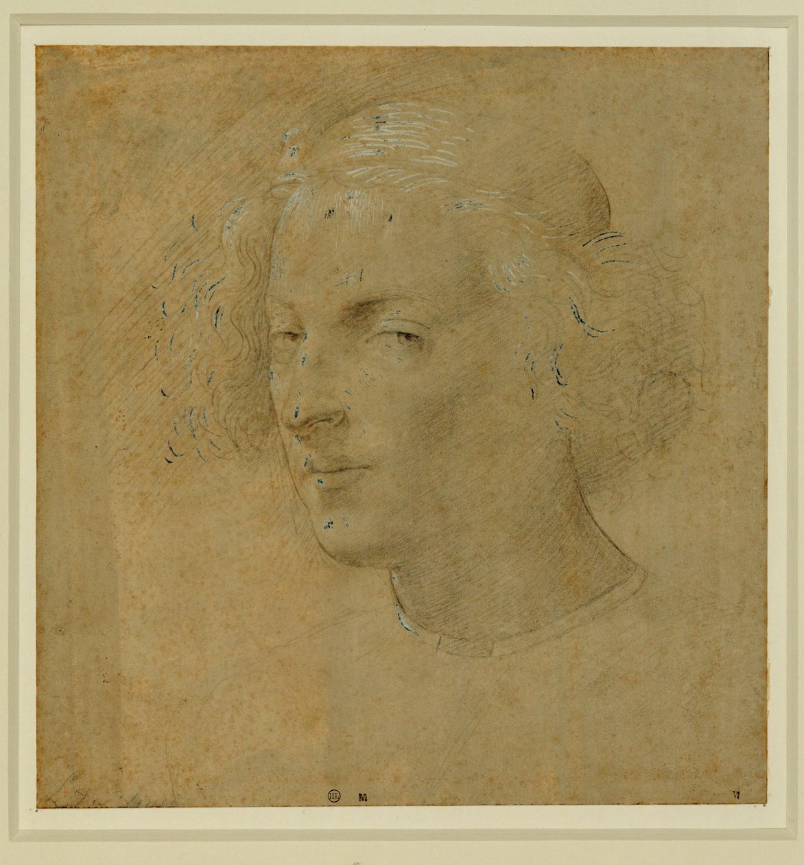 Portrait of a Young Man with Skullcap by Lorenzo di Credi