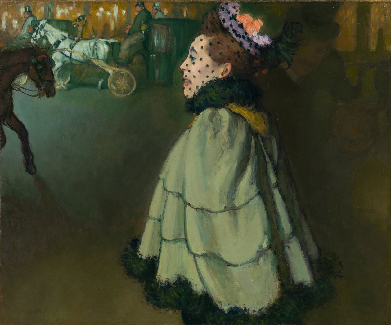 Woman at the Champs-Élysées by Night by Louis Anquetin